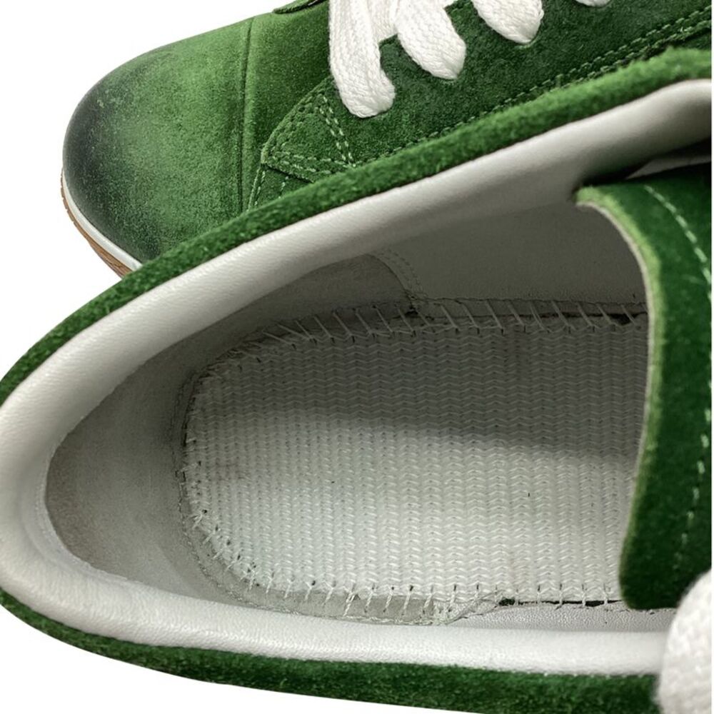 Prada Sport Cap-Toe Sneakers in Olive Suede - Picture 10 of 12